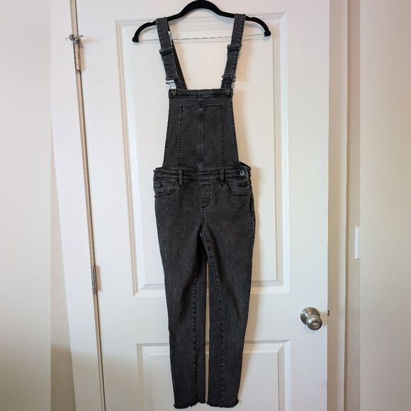 PAIGE Ellie Skinny Leg  Denim Overalls Quintero Black Women's Size 23/00/XXS - Picture 1 of 13